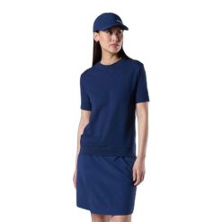 T-shirt damski Rossignol Piqué. Niebieskie t-shirty damskie Rossignol, bez wzorów, bez kołnierzyka. Za 344.00 zł.