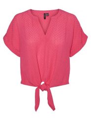 Vero Moda Koszulka w kolorze różowym rozmiar: M. Różowe bluzki damskie Vero Moda, m, bez wzorów, z wiskozy, bez kołnierzyka, bez ramiączek. Za 114.17 zł.