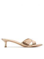 MICHAEL Michael Kors Klapki Cassidy Kitten 40S6CSMS1M Złoty. Żółte klapki damskie MICHAEL Michael Kors, bez wzorów, ze skóry, bez obcasa, bez zapięcia. Za 569.99 zł.