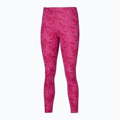 Legginsy do biegania damskie Mizuno 7/8 Printed. Czerwone legginsy damskie Mizuno, s, bez wzorów, z elastanu. Za 98.99 zł.