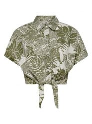 ONLY Koszula w kolorze zielonym rozmiar: XL. Zielone koszule damskie Only, xl, bez wzorów, bez kołnierzyka, bez ramiączek. Za 110.81 zł.