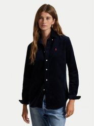 Polo Ralph Lauren Koszula 211971526003 Granatowy Slim Fit. Niebieskie koszule damskie Polo Ralph Lauren, bez wzorów, z bawełny, bez kołnierzyka, bez ramiączek. Za 819.99 zł.