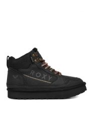 Roxy Trzewiki CEO-V12-1126 Czarny. Czarne botki damskie Roxy, z materiału, bez obcasa, na płaskiej podeszwie, bez zapięcia. Za 249.99 zł.