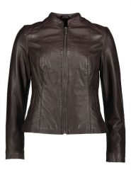 Bugatti Skórzana kurtka w kolorze brązowym rozmiar: 36. Brązowe kurtki damskie Bugatti, bez wzorów, ze skóry, bez kaptura. Za 695.99 zł.