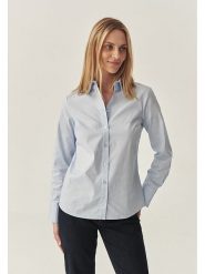 TATUUM Koszula "Erwina" w kolorze błękitnym rozmiar: 42. Niebieskie koszule damskie TATUUM, bez wzorów, bez kołnierzyka, bez ramiączek. Za 176.91 zł.