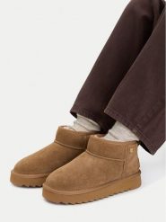 Nine West Śniegowce CEO-MENA-01 Brązowy jasny. Brązowe śniegowce damskie Nine West, ze skóry. Za 259.99 zł.
