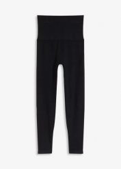 Bezszwowe legginsy rajstopowe. Czarne bielizna korygująca bonprix, bez wzorów. Za 67.99 zł.