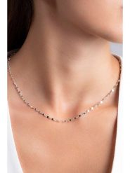 Heliophilia Srebrny naszyjnik z elementami ozdobnymi - dł. 42 cm rozmiar: onesize. Szare naszyjniki damskie Heliophilia, srebrne. Za 140.20 zł.