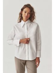 TATUUM Bluzka w kolorze białym rozmiar: 44. Białe bluzki damskie TATUUM, bez wzorów, z bawełny, bez kołnierzyka, bez ramiączek. Za 372.45 zł.