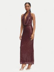 Bardot Sukienka koktajlowa Nola 59814DB2 Bordowy Slim Fit. Czerwone sukienki damskie Bardot, bez wzorów, wizytowe, bez ramiączek. Za 779.99 zł.