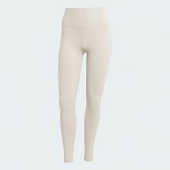 Legginsy All Me 7/8. Brązowe legginsy damskie Adidas, l, bez wzorów, z elastanu. Za 238.25 zł.