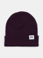 Czapka beanie z naszywką - fioletowy. Fioletowe czapki damskie Sinsay, z aplikacjami. Za 9.99 zł.
