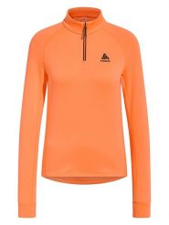 Odlo Bluza polarowa "Berra" w kolorze pomarańczowym rozmiar: S. Pomarańczowe bluzy damskie ODLO, s, bez wzorów, z polaru, bez kaptura. Za 193.24 zł.