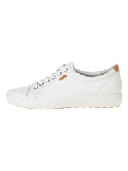 Ecco Sneakersy "SOFT 7" w kolorze białym rozmiar: 39. Białe obuwie sportowe damskie ECCO, ze skóry, bez zapięcia. Za 377.74 zł.