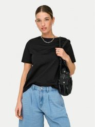 ONLY T-Shirt Freja 15367970 Czarny Regular Fit. Czarne t-shirty damskie Only, m, bez wzorów, z bawełny, bez kołnierzyka. Za 69.99 zł.