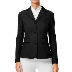 Damska kurtka konkursowa Equestrian Stockholm Classic. Czarne kurtki damskie EQUESTRIAN STOCKHOLM, s, bez wzorów, z materiału, bez kaptura. Za 1,517.85 zł.