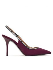LOVE MOSCHINO Szpilki JA10429G1PIM0552 Bordowy. Czerwone szpilki damskie Love Moschino, bez wzorów, ze skóry, bez obcasa, na szpilce, bez zapięcia. Za 949.99 zł.