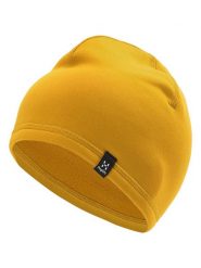 Haglöfs Czapka beanie "Betula" w kolorze musztardowym rozmiar: M/L. Żółte czapki damskie Haglöfs, z aplikacjami, z materiału. Za 109.45 zł.