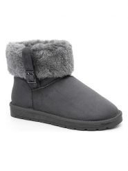 ISLAND BOOT Botki zimowe "Afina" w kolorze antracytowym rozmiar: 37. Czarne botki damskie Island Boot, na zimę, z materiału, bez obcasa, bez zapięcia. Za 130.99 zł.