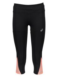 Asics Legginsy sportowe w kolorze czarno-jasnoróżowym rozmiar: XS. Czarne legginsy damskie Asics, xs, bez wzorów, z materiału. Za 65.85 zł.