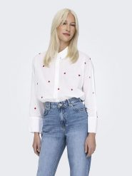 ONLY Koszula w kolorze białym rozmiar: XL. Białe koszule damskie Only, xl, bez wzorów, z bawełny, bez kołnierzyka, bez ramiączek. Za 144.92 zł.