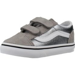 Buty VANS OLD SKOOL V MTLC Srebrny. Szare obuwie trekkingowe damskie Vans, z tkaniny, bez zapięcia. Za 259.99 zł.