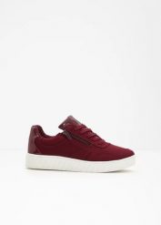 Sneakersy z wyściełaną podeszwą wewnętrzną. Czerwone obuwie sportowe casual damskie bonprix. Za 109.99 zł.