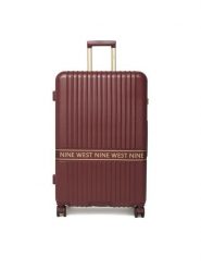 Nine West Walizka duża CEO-NW-L-002-10 Bordowy. Czerwone walizki Nine West, bez wzorów, z tworzywa sztucznego, duże. Za 399.99 zł.
