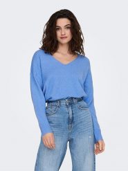 ONLY Sweter w kolorze niebieskim rozmiar: S. Niebieskie swetry klasyczne damskie Only, s, bez kołnierzyka. Za 61.60 zł.