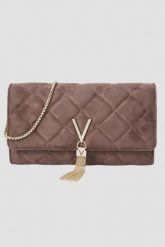 VALENTINO Torebka damska w kolorze taupe Charlotte Pochette. Brązowe torebki wieczorowe damskie Valentino by Mario Valentino, bez wzorów, ze skóry, zamszowe, bez dodatków. W wyprzedaży za 294.99 zł.