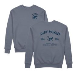 Bluza Save the Ocean – Okrągły dekolt / Dorosły (Ciemny Niebieski). Niebieskie bluzy damskie SURF MONKEY, l, bez wzorów, z bawełny, bez kaptura. Za 309.95 zł.