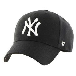 Czapka Z Daszkiem MVP New York Yankees. Czarne czapki z daszkiem damskie 47 Brand, bez wzorów. Za 142.99 zł.