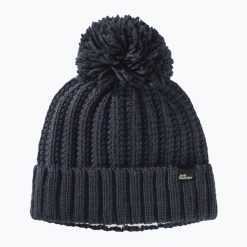 Czapka zimowa damska Jack Wolfskin Highloft Knit. Niebieskie czapki damskie Jack Wolfskin, na zimę, bez wzorów, z dzianiny. Za 149.99 zł.