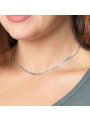 L'atelier précieux Srebrny naszyjnik z elementem ozdobnym - dł. 42 cm rozmiar: onesize. Szare naszyjniki damskie l'Atelier precieux, srebrne. Za 135.81 zł.