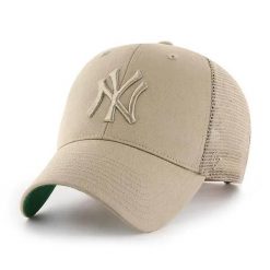 New York Yankees Branson Czapka baseballowa - Regulowana - Khaki - Dla dorosłych. Zielone czapki z daszkiem damskie 47 Brand, bez wzorów, z bawełny. Za 99.99 zł.