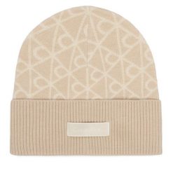 Czapka Calvin Klein. Brązowe czapki damskie Calvin Klein, na zimę, bez wzorów. Za 209.99 zł.
