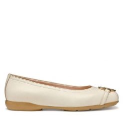 Baleriny Geox. Brązowe balerinki damskie Geox, bez wzorów. Za 329.99 zł.