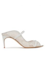 MALONE SOULIERS Klapki Noah 70-10 Biały. Białe klapki damskie MALONE SOULIERS, bez wzorów, z materiału, bez obcasa, bez zapięcia. Za 1,749.00 zł.