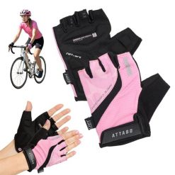 Rękawiczki rowerowe damskie ATTABO Kinu Pro WMNS. Czerwone rękawiczki damskie ATTABO, bez wzorów. Za 54.00 zł.