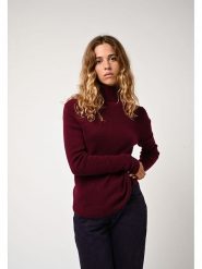 AUTHENTIC CASHMERE Kaszmirowy golf "Suzie" w kolorze bordowym rozmiar: L. Czerwone golfy damskie AUTHENTIC CASHMERE, l, bez wzorów, z kaszmiru, bez ramiączek. Za 276.71 zł.