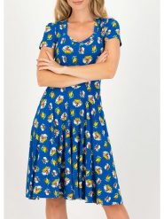 Blutsgeschwister Sukienka w kolorze niebieskim rozmiar: XS. Niebieskie sukienki damskie Blutsgeschwister, bez wzorów, z wiskozy, klasyczne, bez ramiączek. Za 127.95 zł.