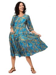 Aller Simplement Sukienka w kolorze niebieskim rozmiar: 38/40. Niebieskie sukienki damskie Aller Simplement, bez wzorów, klasyczne, bez ramiączek. Za 65.99 zł.