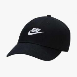 Czapka Nike Club Unstructured Futura Wash Cap. Czarne czapki damskie Nike, bez wzorów, z bawełny. Za 190.00 zł.