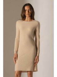 Perfect Cashmere Kaszmirowa sukienka "Lola" w kolorze beżowym rozmiar: M. Brązowe sukienki damskie Perfect Cashmere, bez wzorów, z kaszmiru, bez ramiączek. Za 342.60 zł.