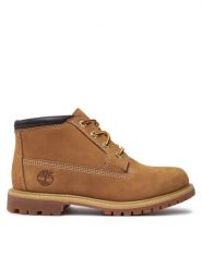 Timberland Trapery TB1233997131 Brązowy. Brązowe trapery damskie Timberland, z nubiku, bez zapięcia. Za 649.99 zł.