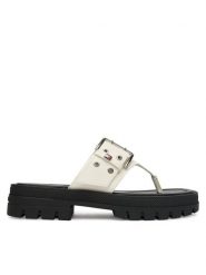 Tommy Jeans Japonki Tjw Buckle Sandal EN0EN02948 Biały. Białe klapki damskie Tommy Jeans, bez wzorów, z jeansu, bez obcasa, bez zapięcia. Za 359.99 zł.