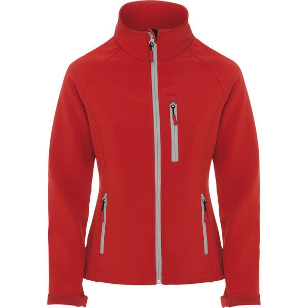 Kurtka Damska Antartida Soft Shell. Czerwone kurtki damskie ROLY, s, bez wzorów, bez kaptura. Za 130.99 zł.