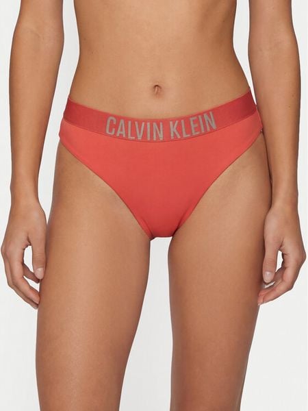 Calvin Klein Swimwear Dół od bikini LV00Q61221 Różowy. Czerwone bikini Calvin Klein Swimwear, bez wzorów, z syntetyku. Za 153.99 zł.