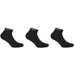Fila skarpety 3-pak bambusowe unisex czarne 39-42. Czarne skarpetki damskie Fila, bez wzorów. Za 138.99 zł.