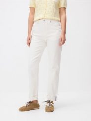 Jeansy Boyfriend - biały. Białe jeansy damskie Reserved. Za 139.99 zł.